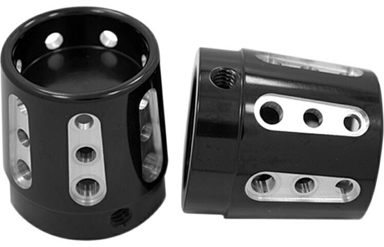 GATLIN フロントアクスルナットカバー：2008〜17年ダイナ、2007〜17年ソフテイル、2008〜25年ツーリング、2015〜20年XG/ブラック