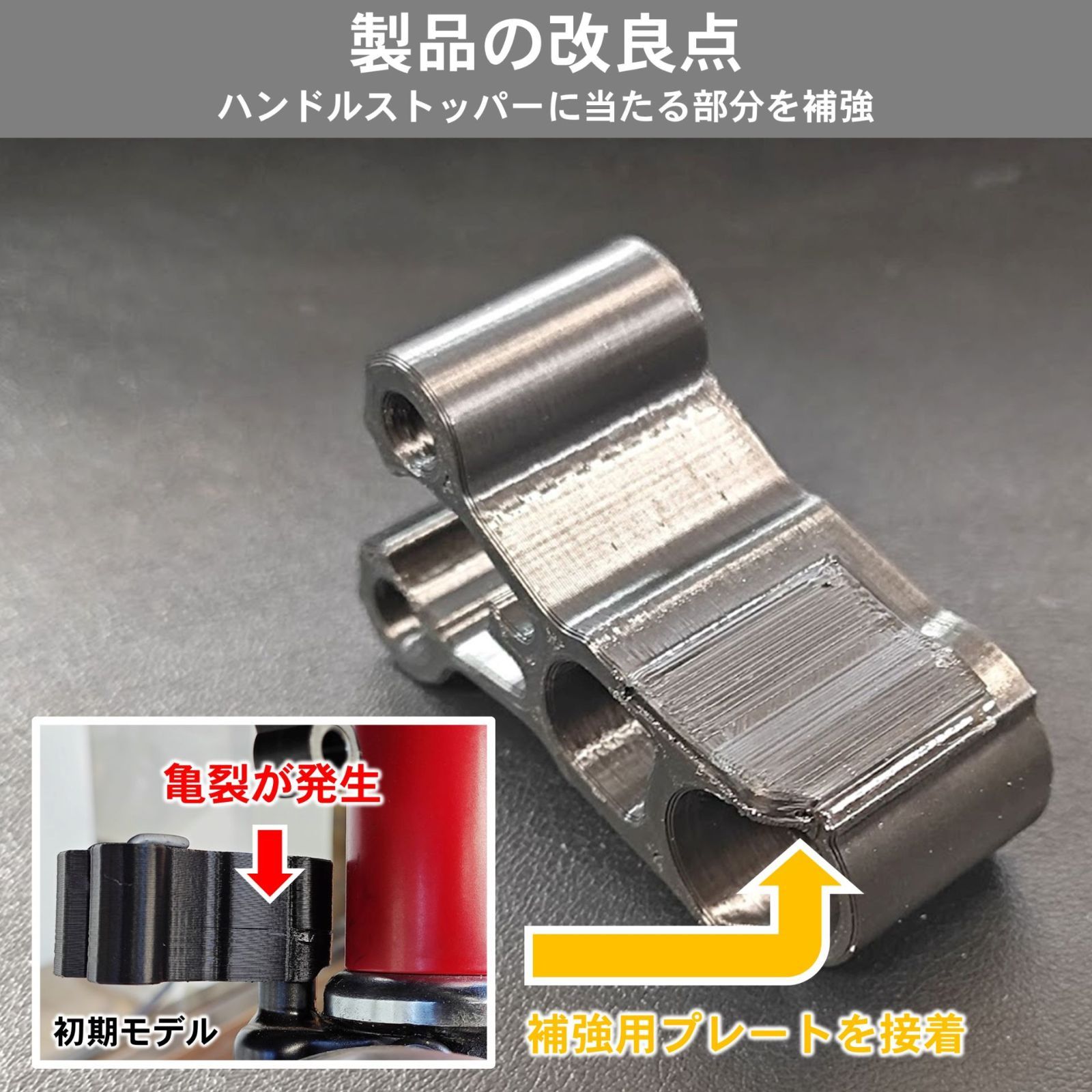 [+10mm] ブロンプトン用 ロングハンドルバーキャッチ