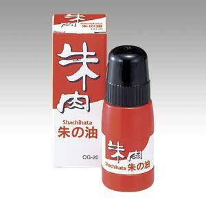 （まとめ） 印章用補充インク シヤチハタ シヤチハタ朱肉（エコス） 朱色 OG-20ｼﾕｲﾛ 4974052789007 ●容量：２０ｍｌ 1個【×24セット】