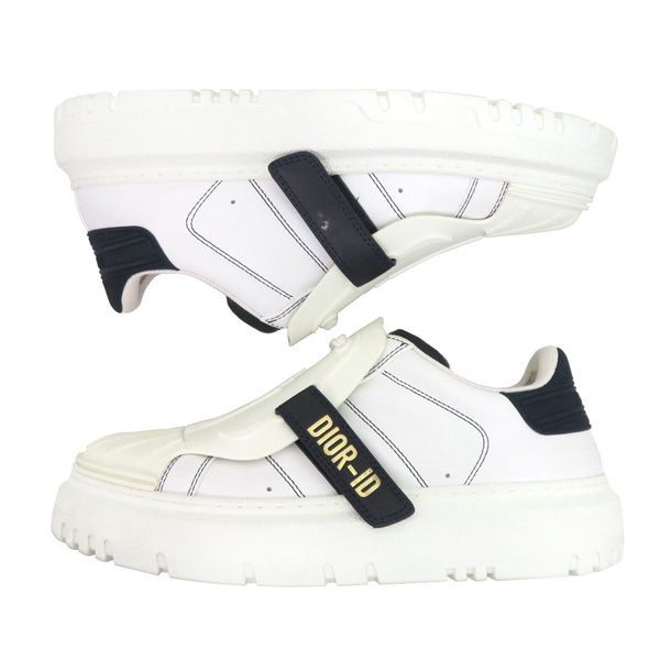 美品 クリスチャン ディオール DIOR-ID シグネチャー ロゴ レザー 