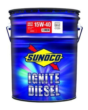 SUNOCO スノコ ディーゼルエンジンオイル IGNITE DIESEL イグナイト ディーゼル 15W-40 DH-2 20L缶 | 15W40 DH2 20L 20リットル ペール缶 オイル 交換 人気 オイル缶 油 エンジン油 車検 車 オイル交換 ポ