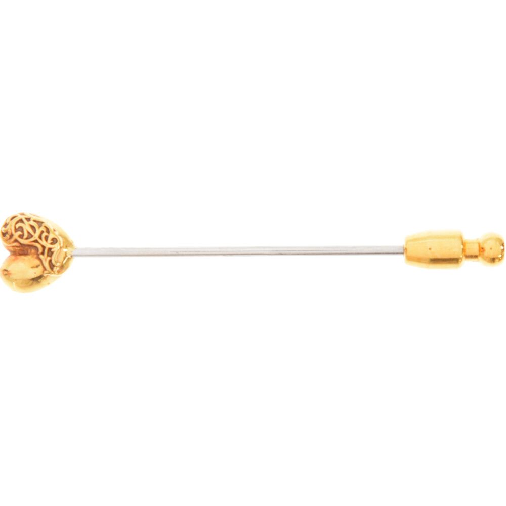 Chrome Hearts クロムハーツ ラペルピン ゴールド CHROME HEARTS (クロムハーツ) 22K HEART STICK LAPEL PIN/ 22Kハート