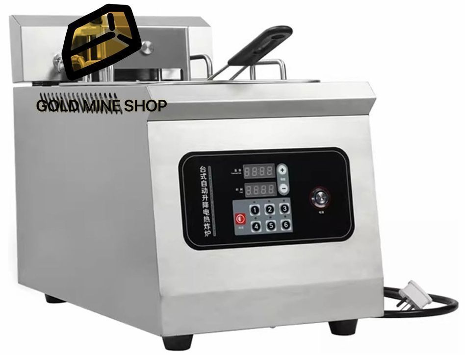 業務用リフティング電気ディープフライヤー 14Lテーブルステンレススチールフライヤー 0-180℃温度制御 スマートパネル お手入れ簡単