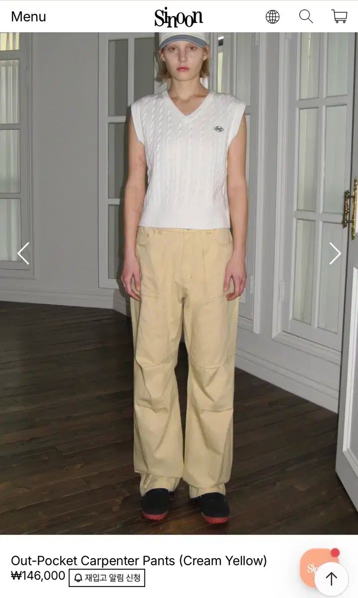SINOON シヌーン アウトポケット カーペンター パンツ