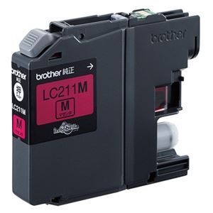 （まとめ） ブラザー BROTHER インクカートリッジ マゼンタ LC211M