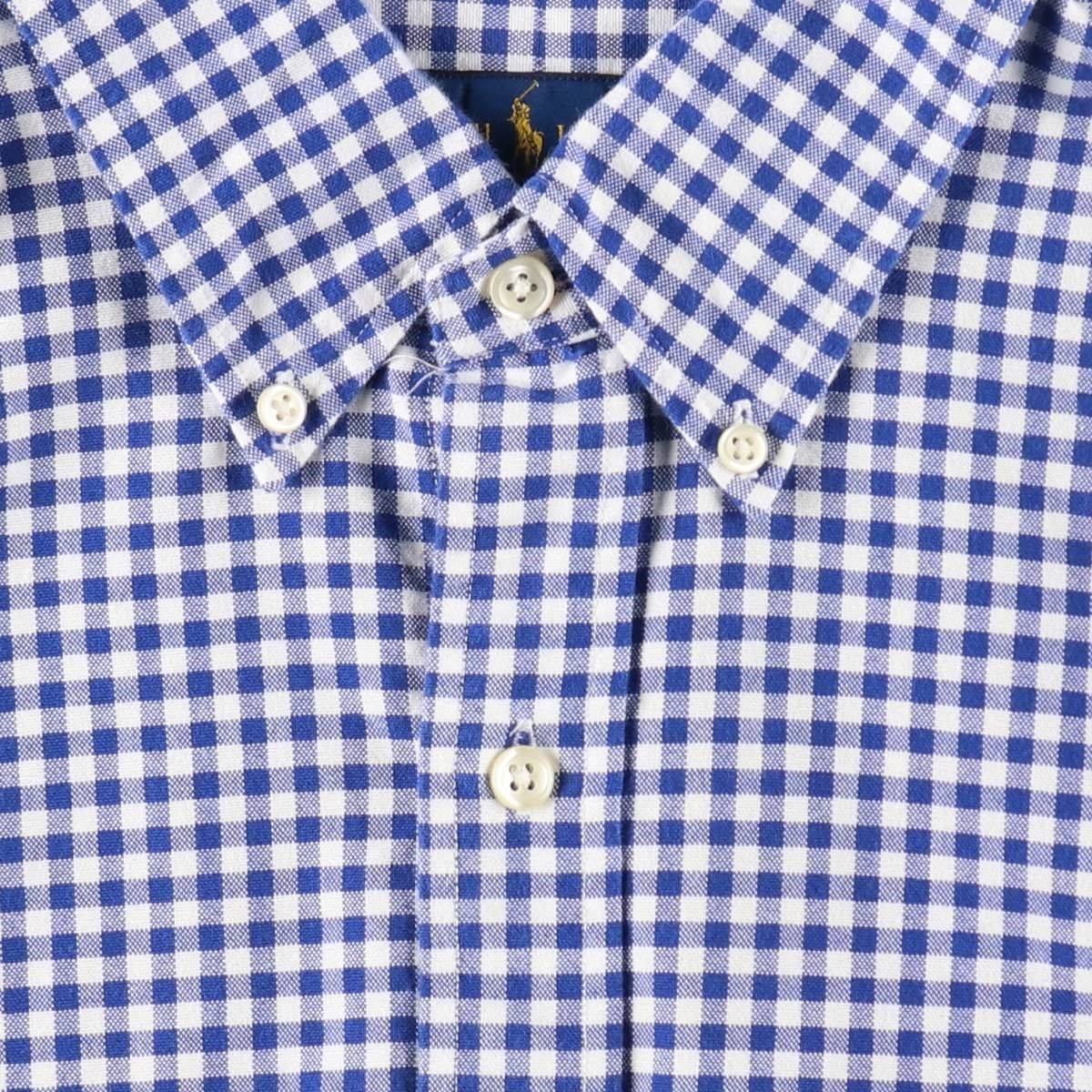 古着 ラルフローレン Ralph Lauren CLASSIC FIT クラシックフィット ギンガムチェック 半袖 ボタンダウンシャツ メンズS相当 /eaa553965 古着 ラルフローレン Ralph Lauren CLASSIC FIT クラシック