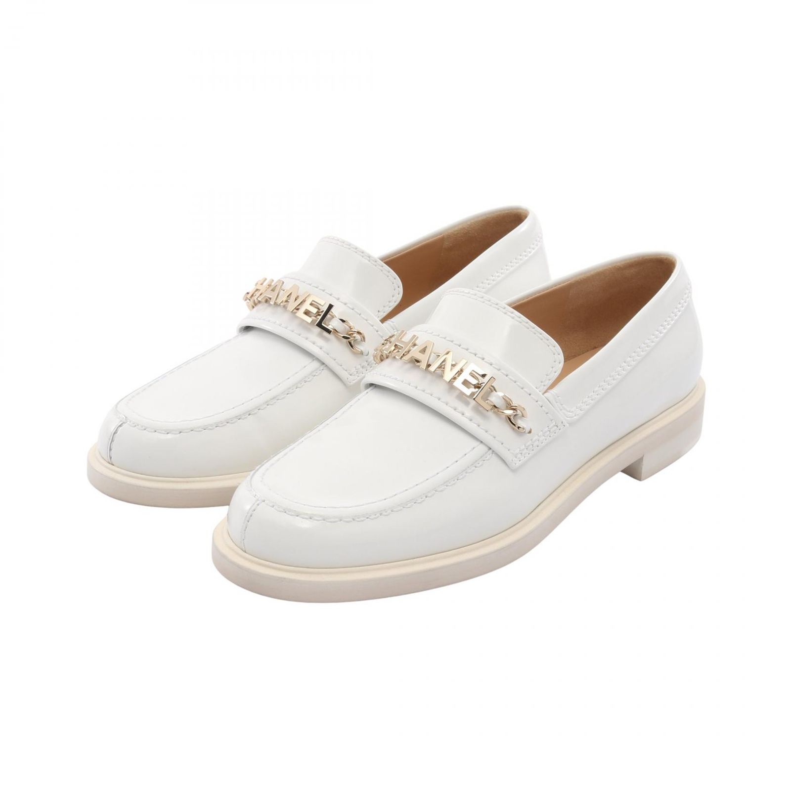 シャネル CHANEL ローファー G37430 レザー シューズ レディース Used A