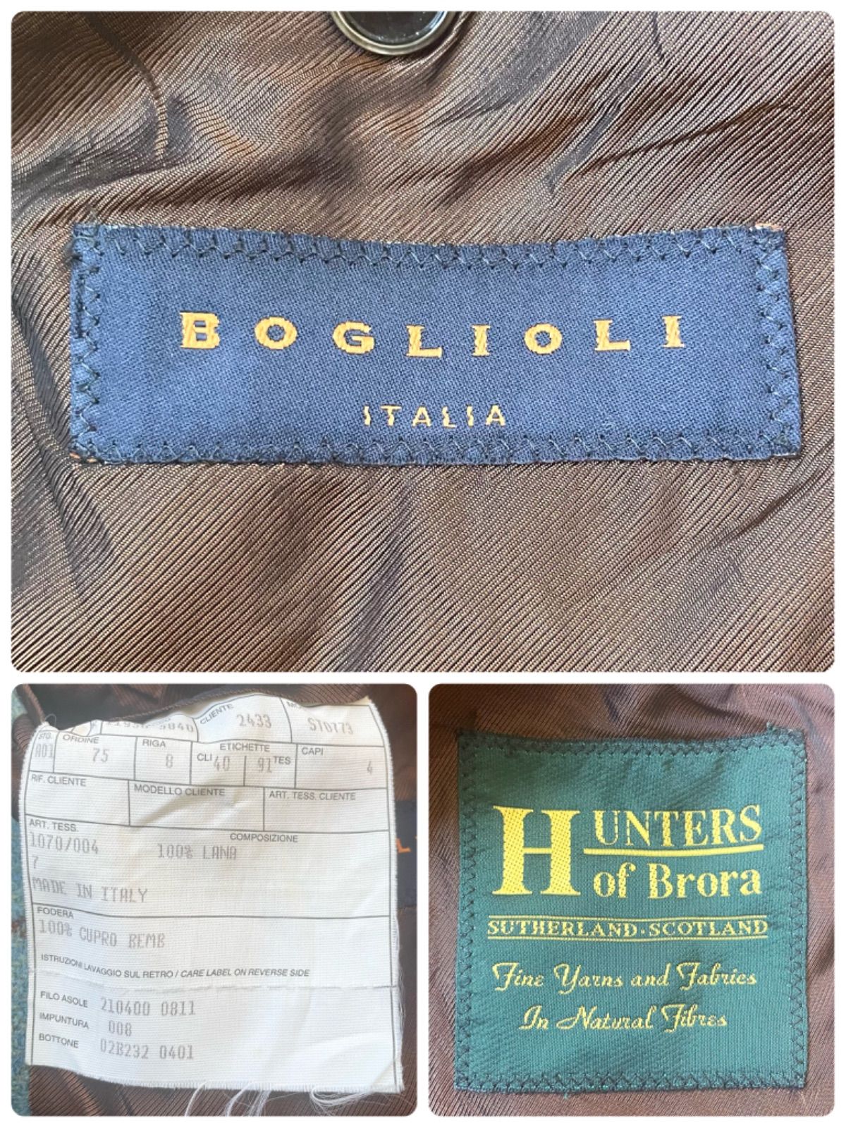 【ヴィンテージ】 BOGLIOLI / HUNTERS of Brora ウィンドウペーン ツイード ジャケット - メルカリ