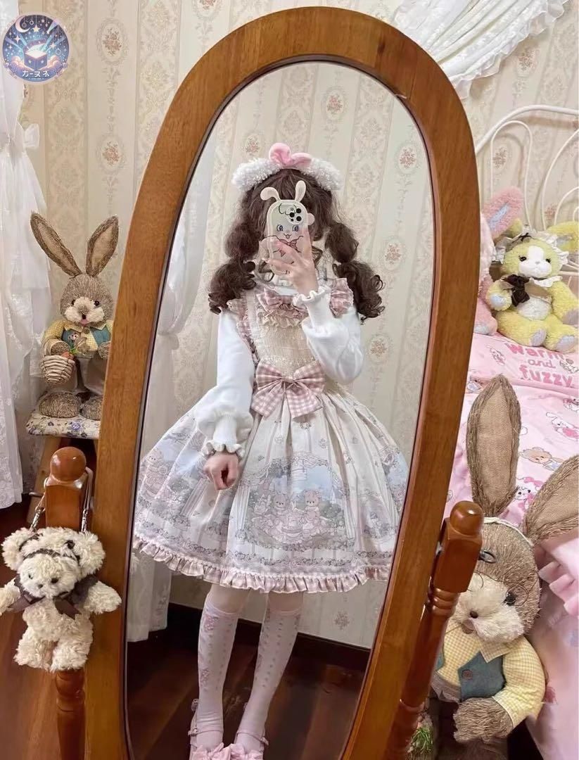 ♥ クマちゃん柄ロリータワンピース ブラウス付き お出かけや女子会に IMPECCABLEHEALTHCARESERVICES_COM
