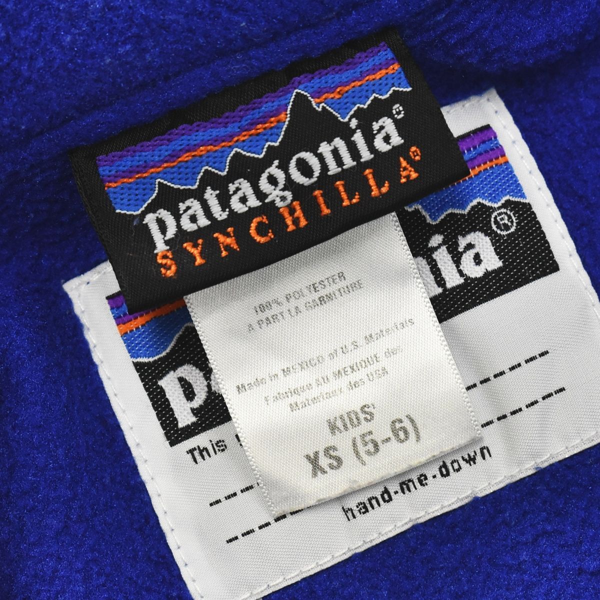パタゴニア シンチラ フリース ハーフジップジャケット XS ブルー 