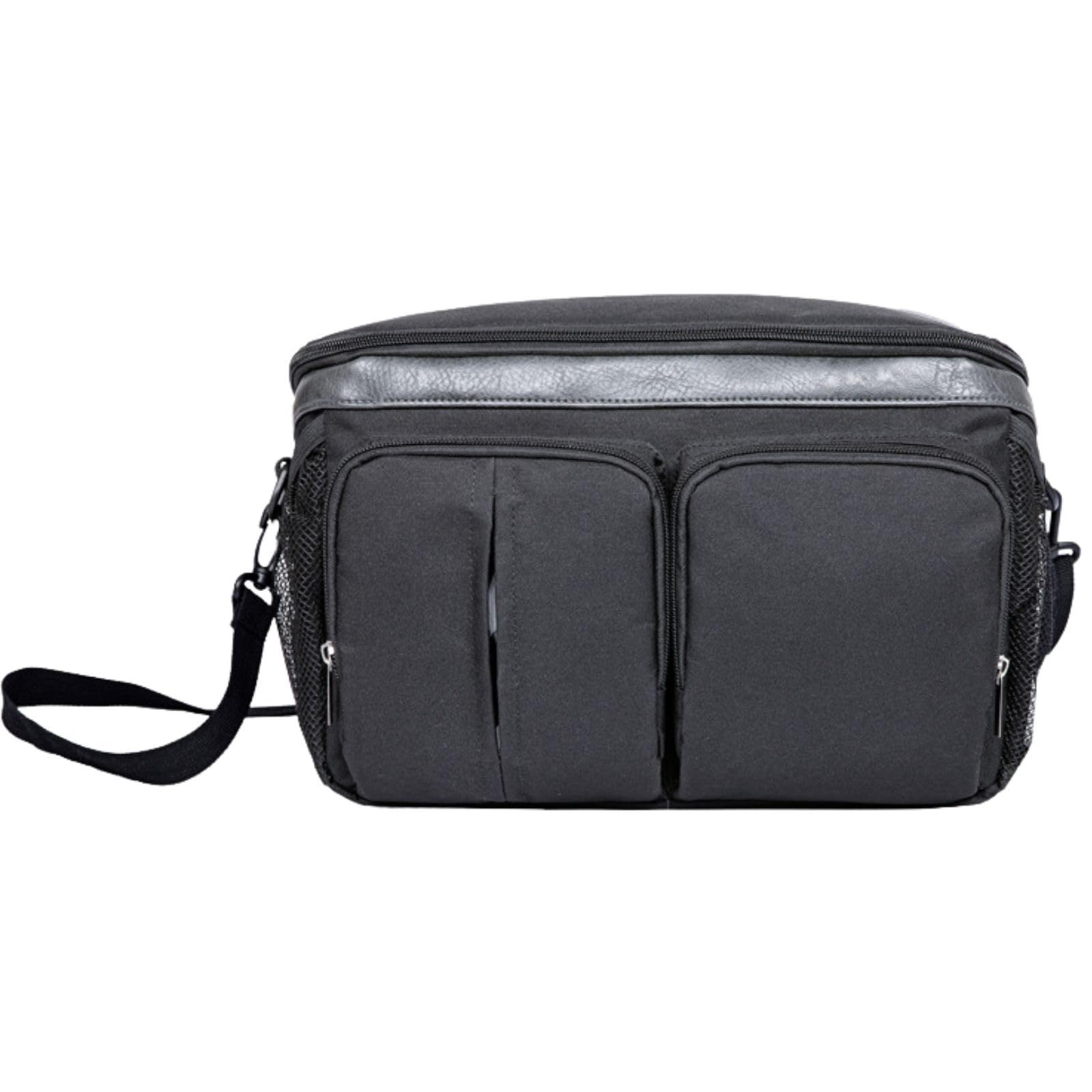 geneX ベビーカーバッグ ベビーカー バッグ 収納バッグ おしり拭き ドリンクホルダー バギーバッグ おむつ入れ マザーズバッグ 収納 お出かけ ベビー キッズ (ブラック) [Black]