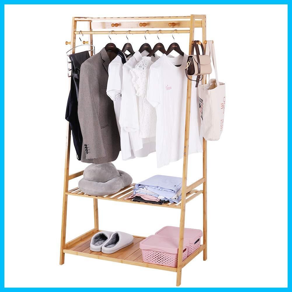 新着商品 玄関 コート掛け 幅80 大容量 子供 棚付き シングル 洋服収納ラック 賃貸 洋服掛け 頑丈 木製 おしゃれ ハンガーラック クローゼット Susire 服掛けるラック