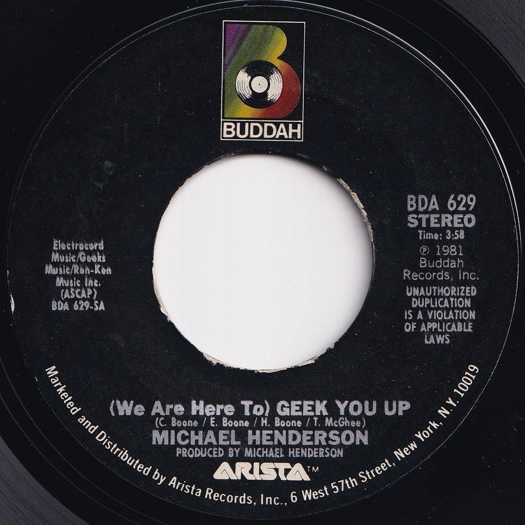 Michael Henderson (We Are Here To) Geek You Up / Come To Me Buddah US BDA 629 207011 SOUL FUNK ソウル ファンク レコード 7インチ 45