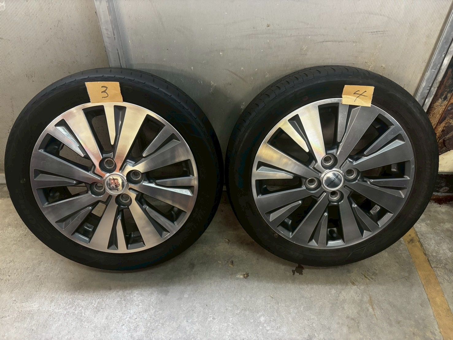 ニッサン デイズルークス ハイウェイスター ライダーターボ B21A ノーマルタイヤ オーテック 純正アルミホイール 165 55 15４本セット み