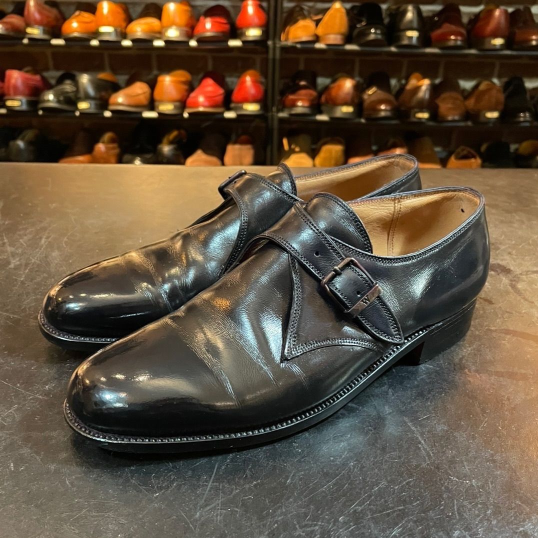 JM WESTON モンクストラップ ダブルモンクストラップ ブラックボックスカーフ