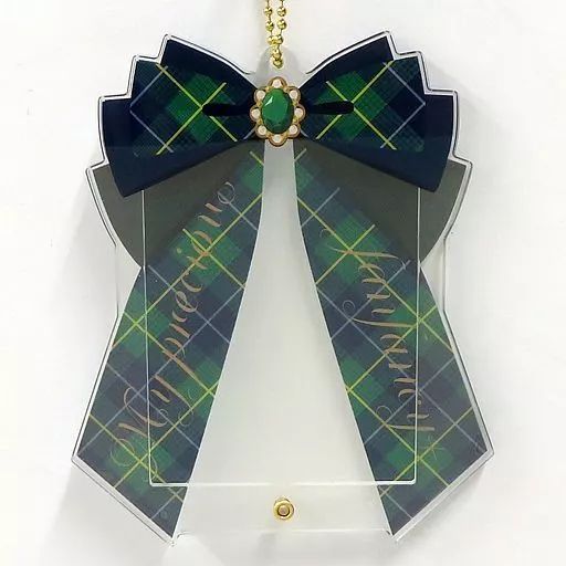 リボンアクリルフレーム トラッドチェック ブルー フォトカード