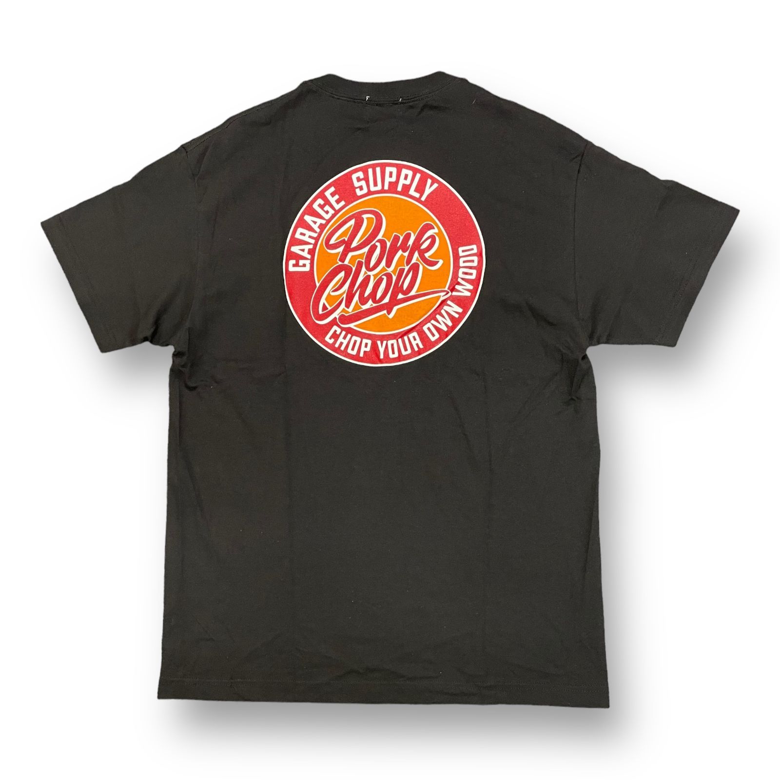 未使用品 PORKCHOP GARAGE SUPPLY CIRCLE SCRIPT TEE プリント クルー 