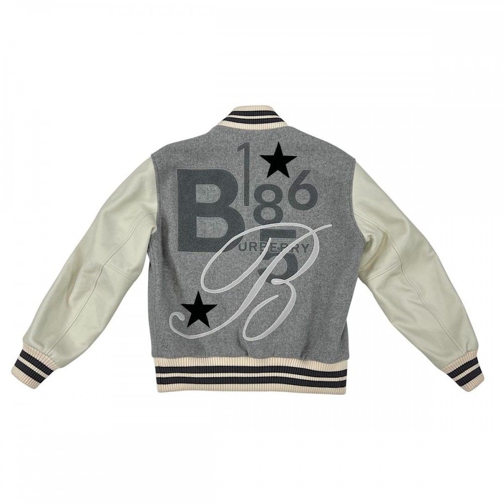 【完売品】【希少】Burberry ブルーレーベル　スタジャン　グレー　M　M 完売品】【希少】Burberry ブルーレーベル スタジャン グレー M M