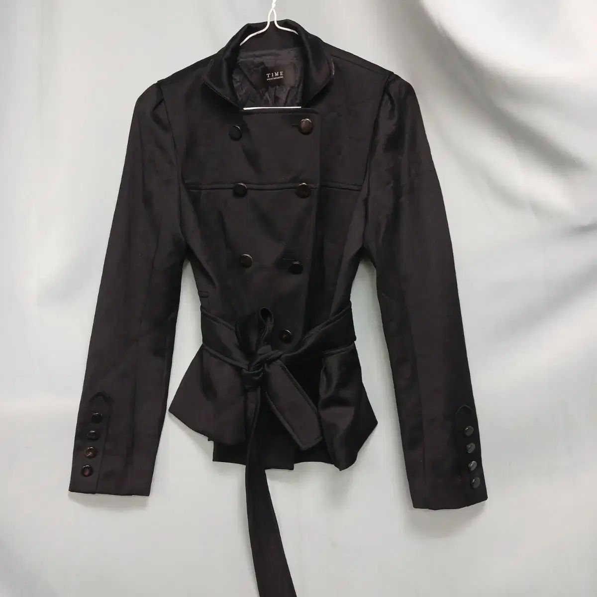 TIME ベルト付き 黒 ジャケット 55