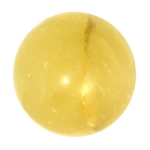 ⭐︎天然石　カルサイト? スフィア　特大　丸玉 一点物】虹入り✨大きい イエローカルサイト の 丸玉 スフィア✩.*˚