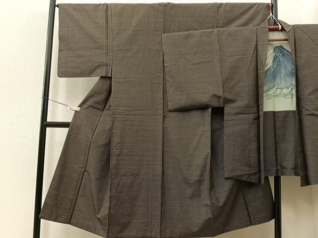 平和屋着物○上質な小紋 墨流し文様 正絹 逸品 CAAQ9444th
