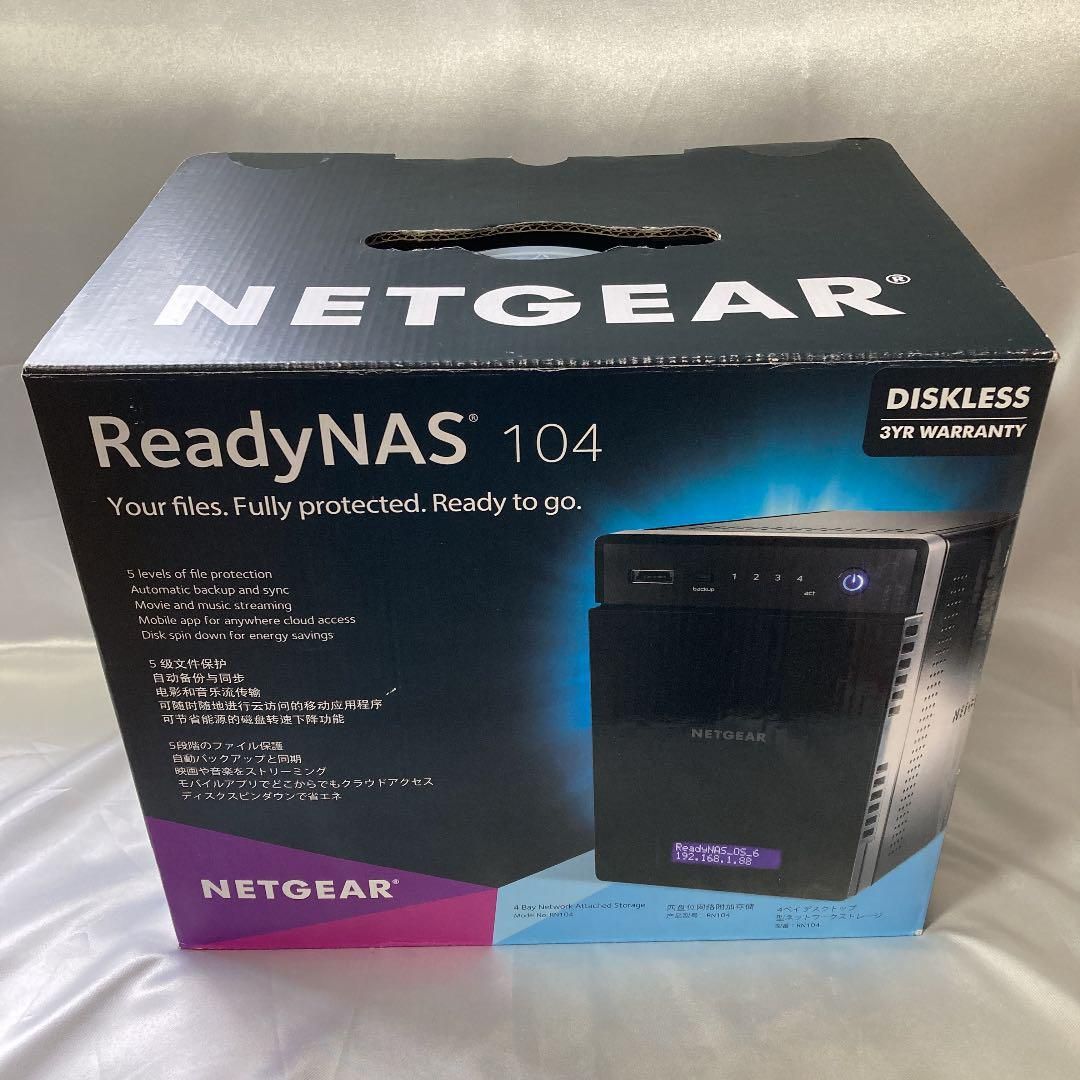 【新品】NETGEAR Ready 4Bay-NAS RN104 新品】NETGEAR Ready 4Bay-NAS RN104 新品】NETGEAR Ready 4Bay-NAS RN104