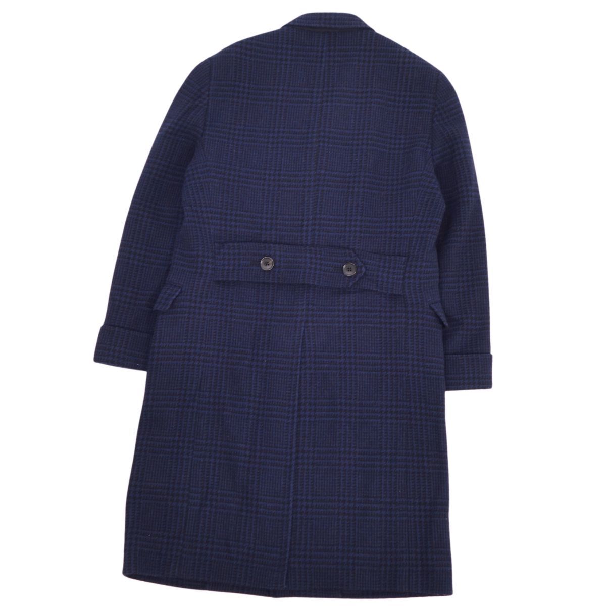 美品 カルーゾ CARUSO コート チェスターコート 千鳥格子 ウール