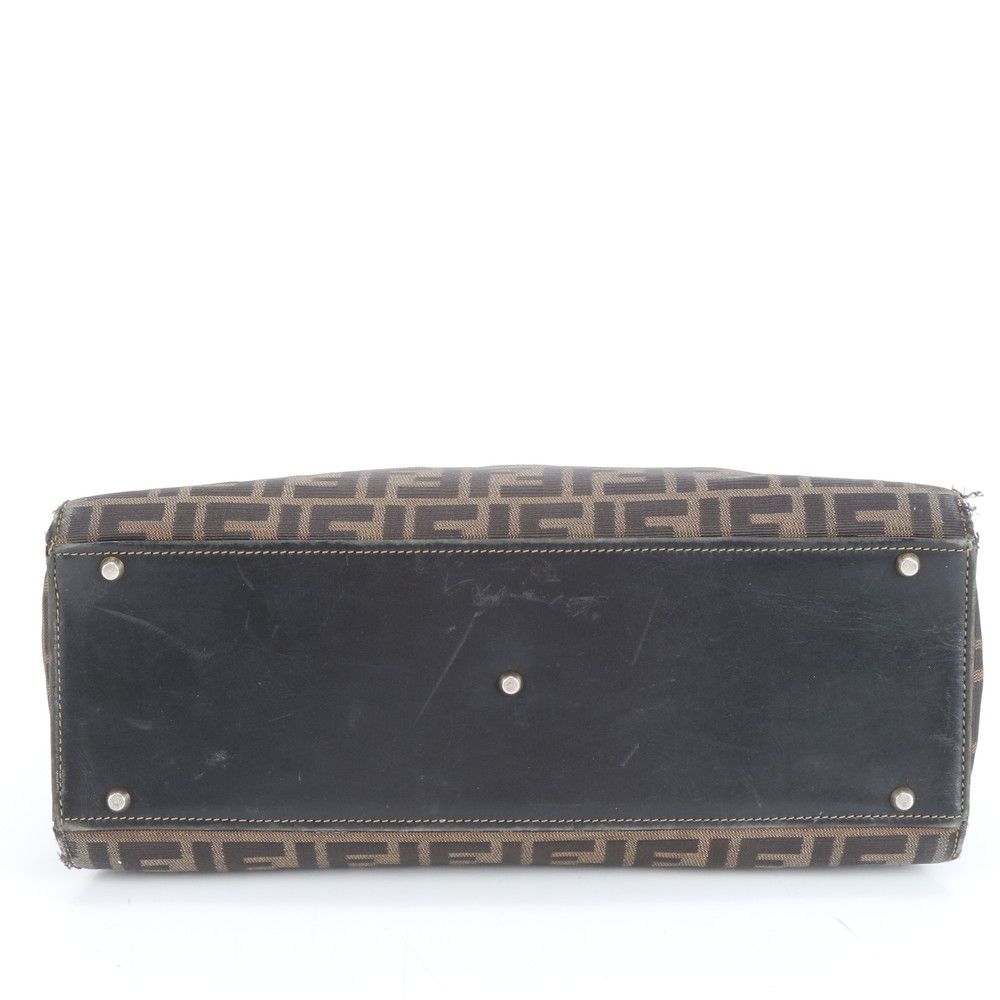 美品 ヴィンテージ フェンディ ズッカ FF レザー トート バッグ 肩掛け  