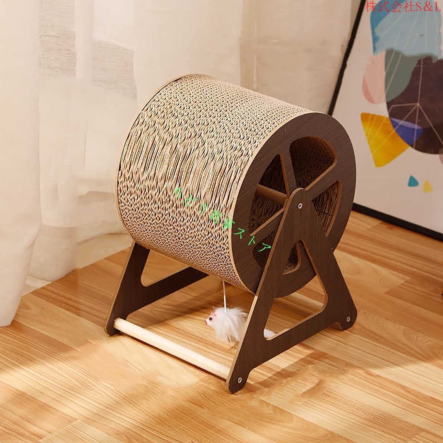 木製猫キャッチボード猫用ホイール猫用ローラートレッドミルサイレントS＆L猫用ホイールローラーミュート猫用トレッドミル猫用エクササイズ