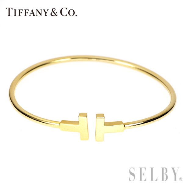 ティファニー K18YG バングル Tワイヤー