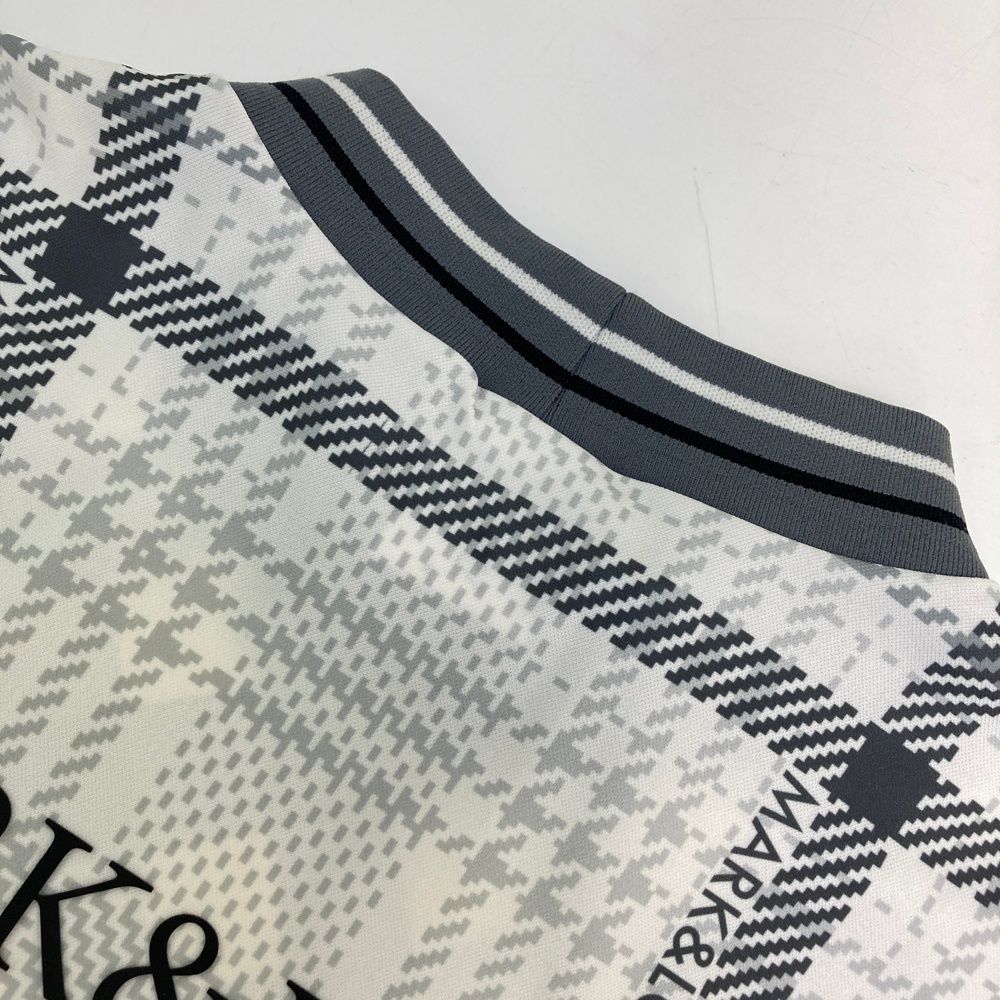 サイズ 50 MARK-LONA マークアンドロナ モデル ハイネック 半袖Tシャツ チェック柄 グレー系 240101463075 ゴルフウェア メンズ ストスト LLC-HASEGAWATOSO_COM