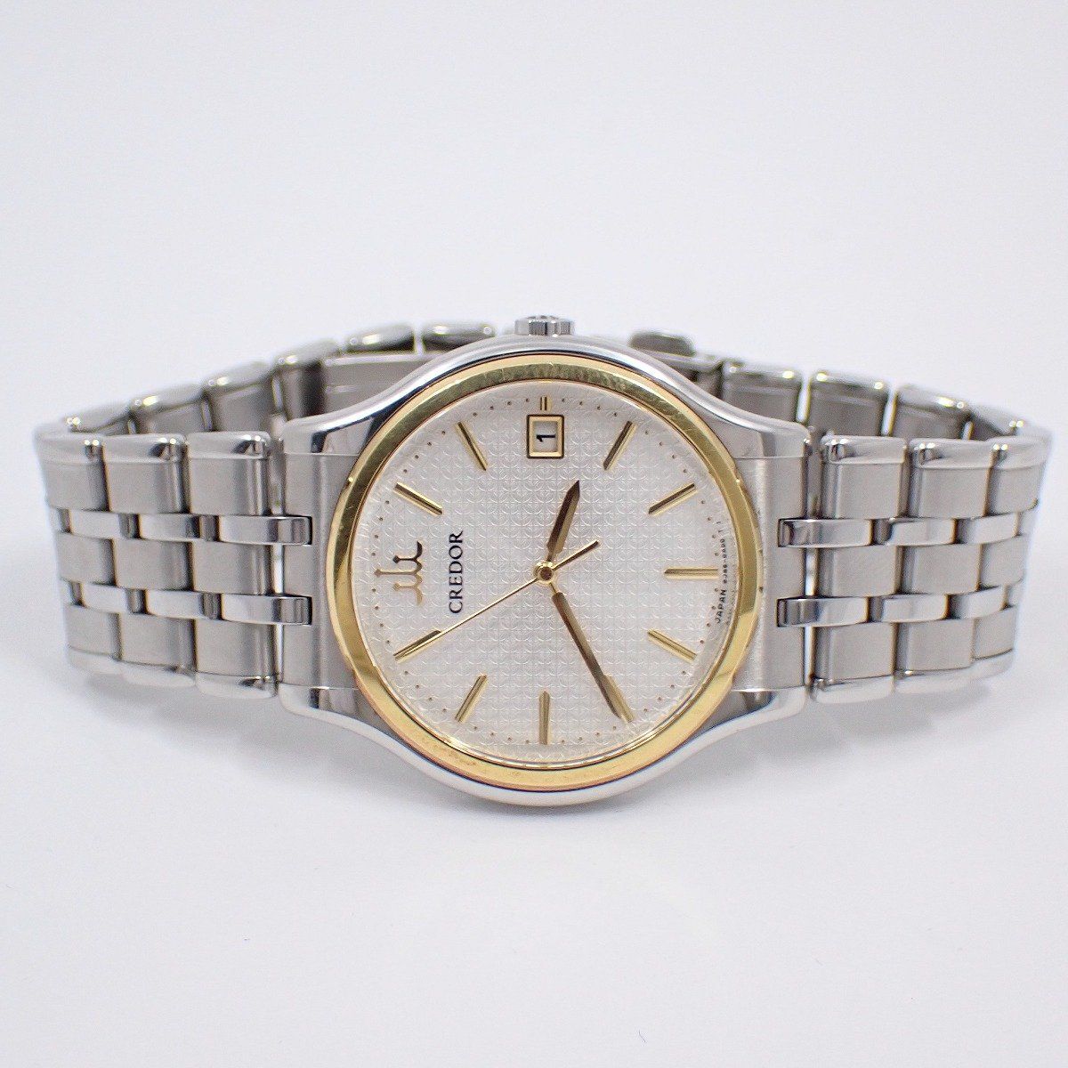 SEIKO セイコー クレドール シグノ クォーツ メンズ 腕時計 18KTベゼル シルバー文字盤 純正SSベルト GCAZ054 | 8J86-7A00 いおき質店