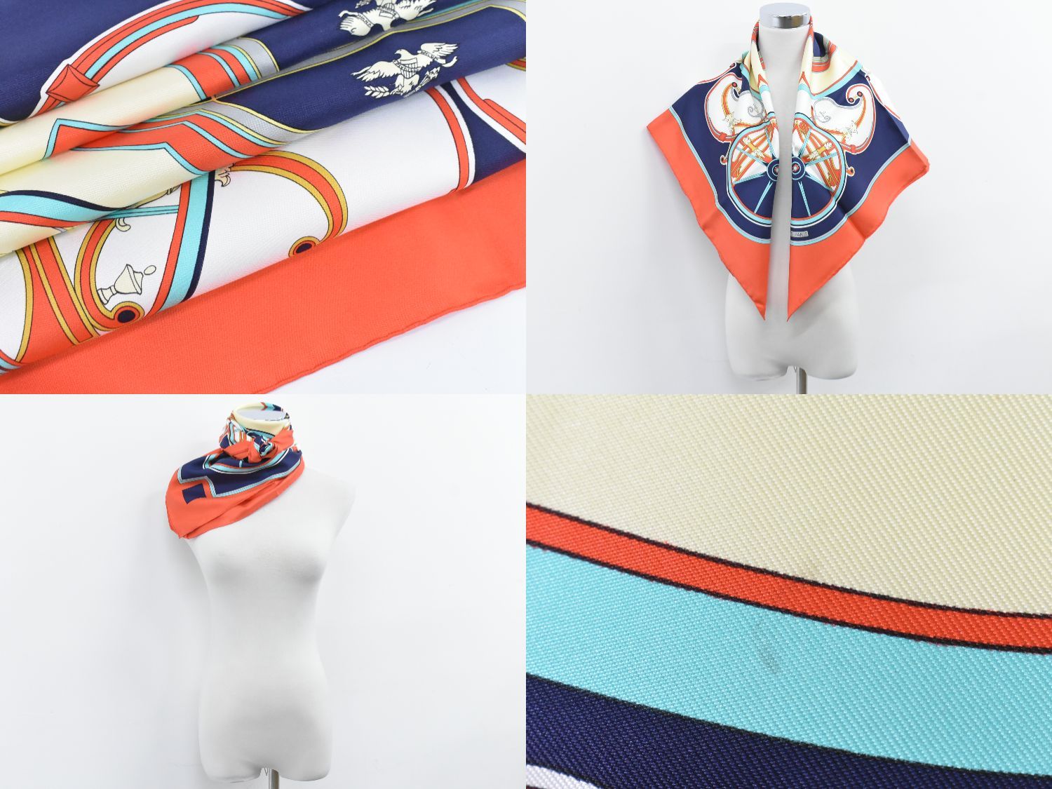 本物 エルメス HERMES スカーフカレ カレ90 WASHINGTON'S