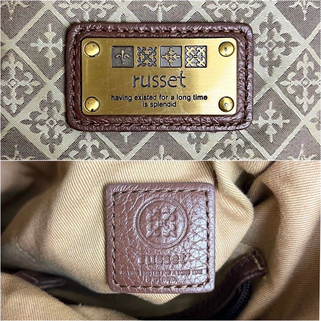 ✨極美品✨ russet ラシット ショルダーバッグ トートバッグ ロゴ型 