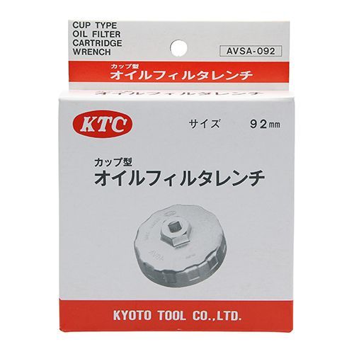 BFJ1042262 カップ型オイルフィルタレンチ KTC AVSA-092 差込みと24mm六角付き、アルミダイキャスト製オイルフィルタレンチはKTCだけです。 BFJ1042262