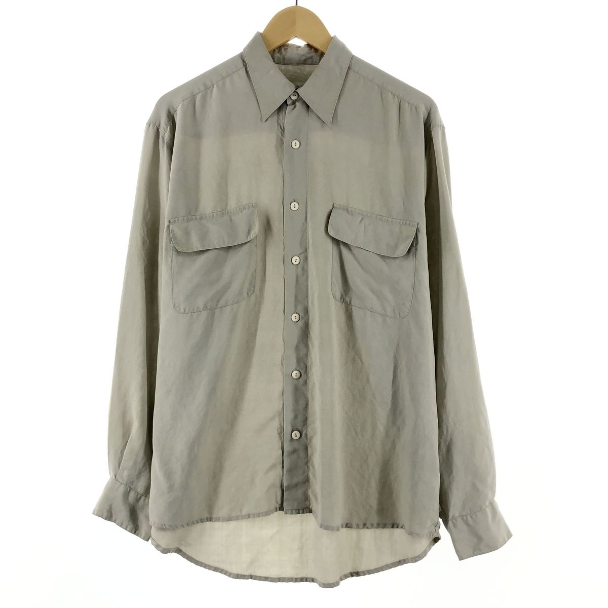 古着 M. GORDON&CO. 長袖 シルクシャツ メンズL /eaa364299