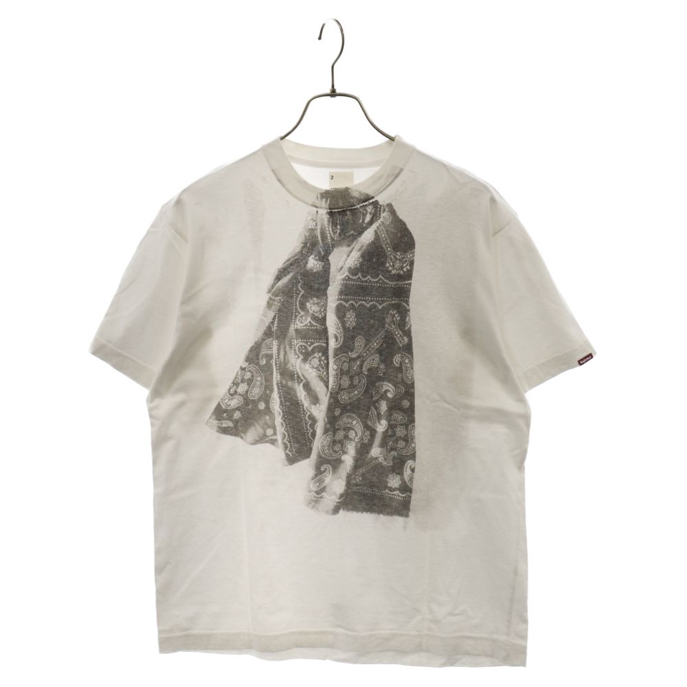 NEIGHBORHOOD (ネイバーフッド) ペイズリーストール 転写 プリント 半袖カットソー Tシャツ ホワイト