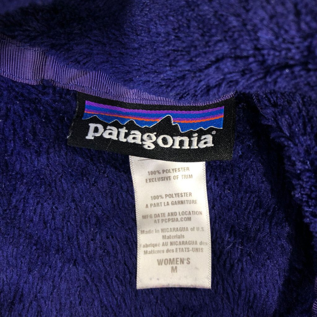 patagonia パタゴニア リツール スナップT フリースジャケット POLARTEC ポーラテック パープル (レディース M) 中古 古着  P7382