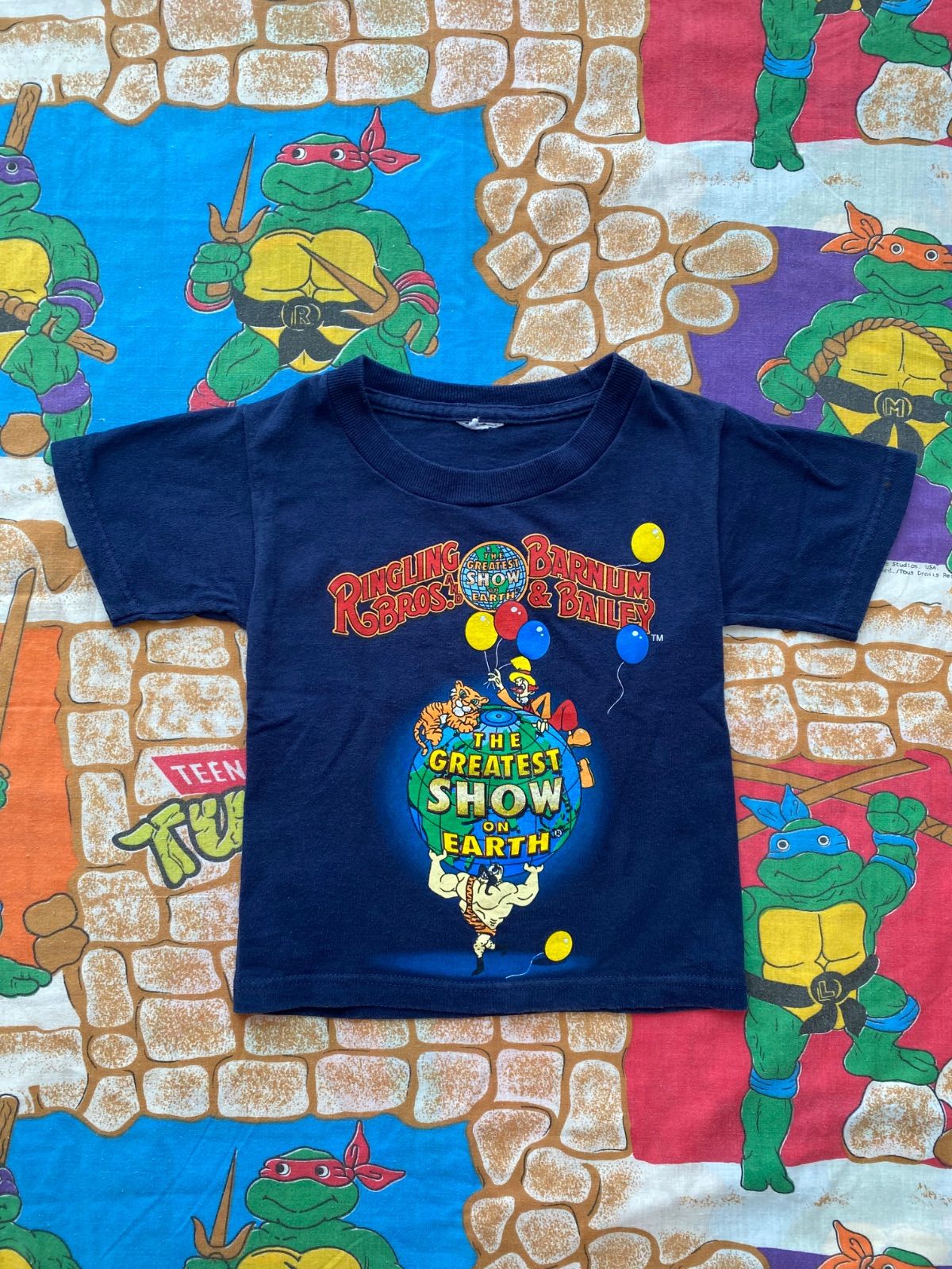 Size90-100】vintage THE GREATEST SHOW ON EARTH 半袖Tシャツ US古着 