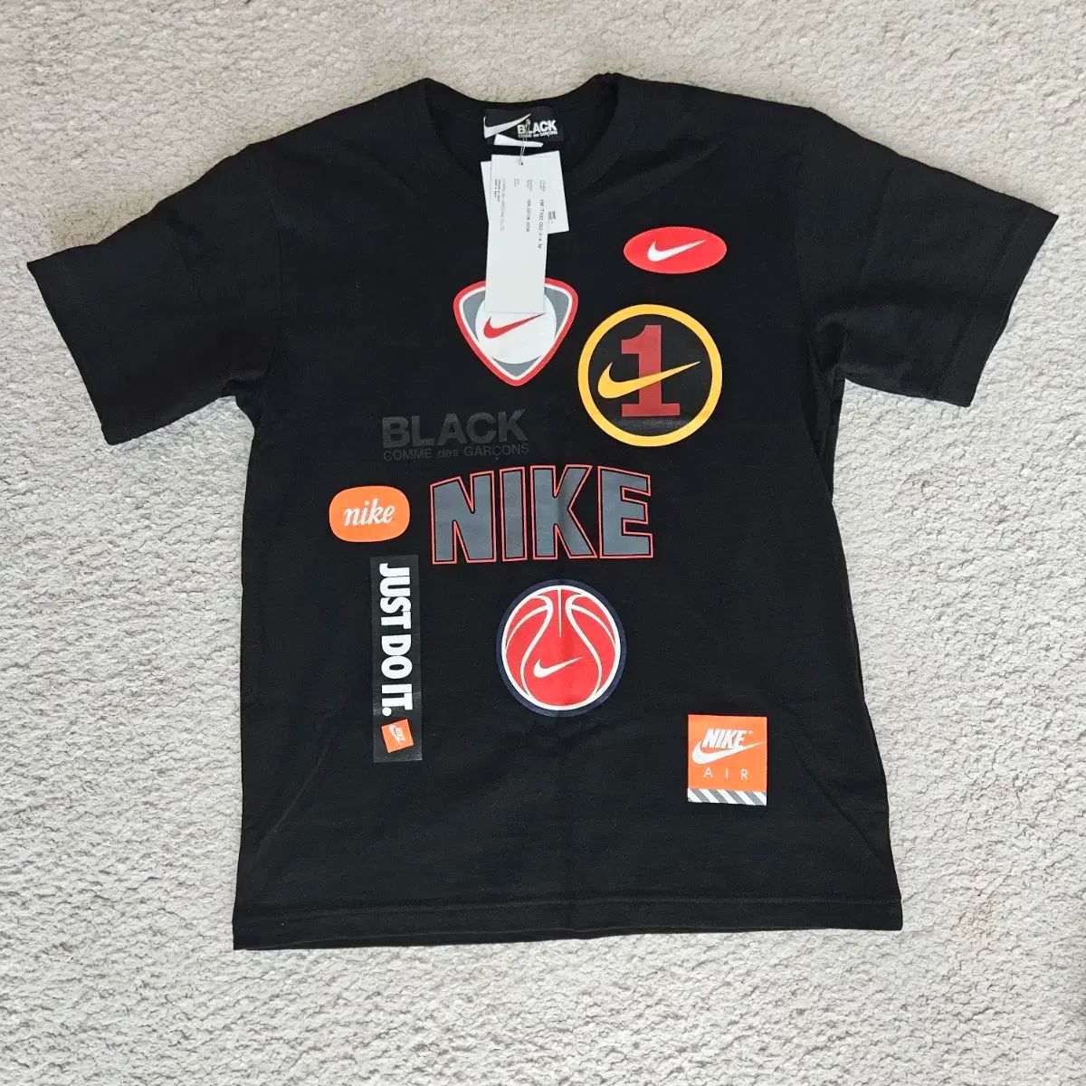 COMME des GARCONS(コム・デ・ギャルソン) 黒 Nike(ナイキ） Tシャツ M