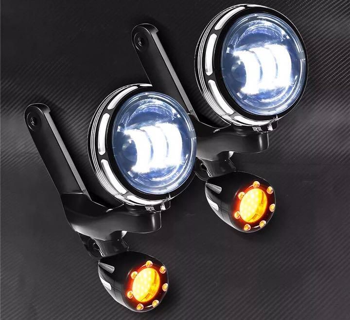 LEDフォグ ツーリング ステー ハウジング フルセット ハーレー FLHX 