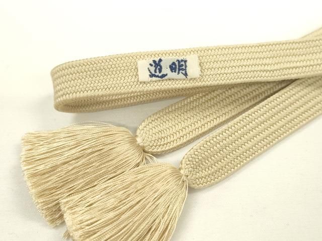 平和屋本店■極上　有職組紐道明　帯締め　高麗組　薄香色　宮内庁御用　国立博物館御用　東京芸術大学御用　逸品　CXAA0591s5 平和屋本店□極上 有職組紐道明 帯締め 高麗組 薄香色 宮内庁御用 国立