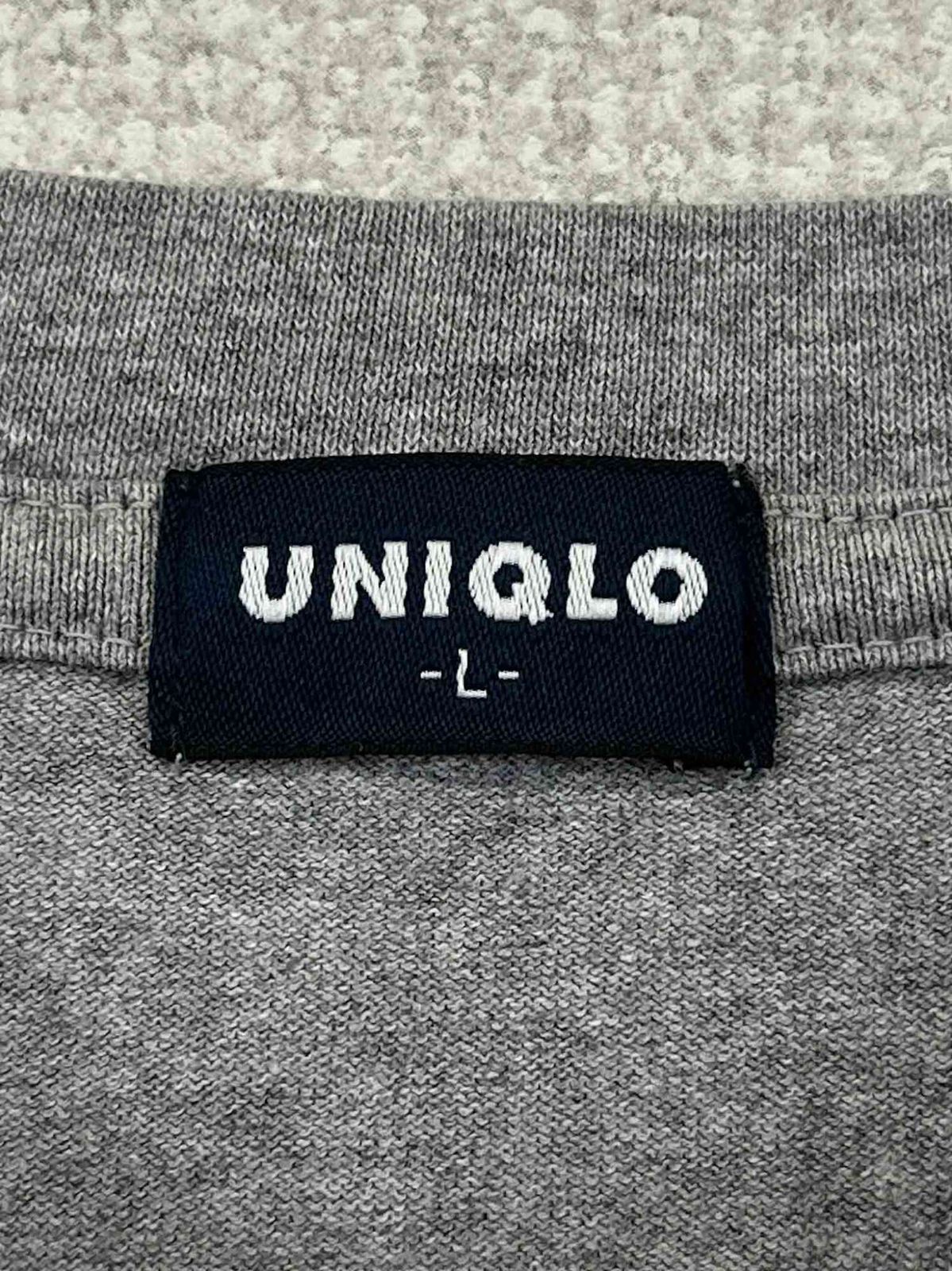 old UNIQLO gray T-shirt オールドユニクロ 半袖Tシャツ グレー サイズL ヴィンテージ ネ