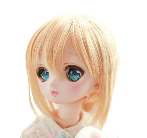 ゴールド YR EARTH ドール用 耐熱 ウィッグ 8～9インチ カツラ ポニーテール 1/3 BJD SD DD MDD (ゴールド)
