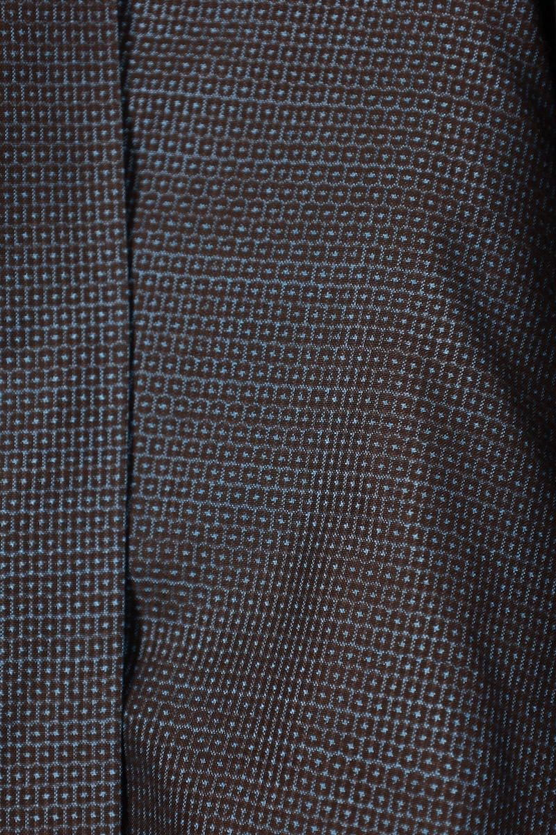 本場男大島紬アンサンブル 藍 泥染め 80亀甲 B1034