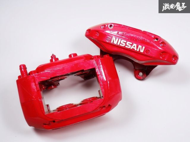 塗装品 日産純正 NISSAN ECR33 R33 スカイライン フロント 4POT ブレーキ キャリパー 左右 セット HCR32 R32 S14 S15
