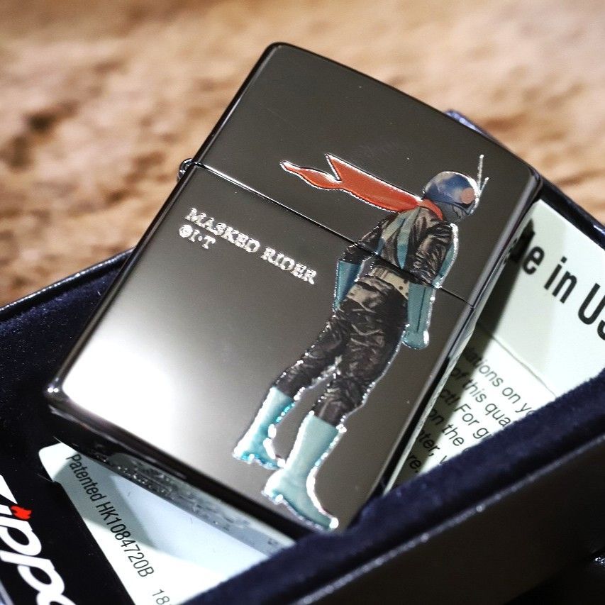 仮面ライダー1号 ZIPPO 鏡面ブラック フルカラー MASKED RIDER 本郷猛 ジッポ