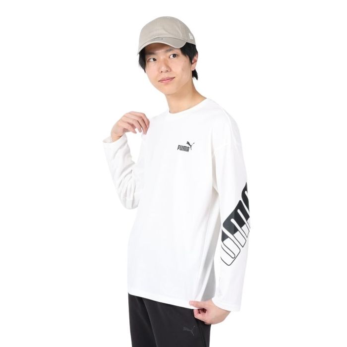 【新品・5営業日で発送】PUMA プーマ PUMA_POWER_MX_LS_Tシャツ (680687) 色 : PUMA_WHITE サイズ : XL 
