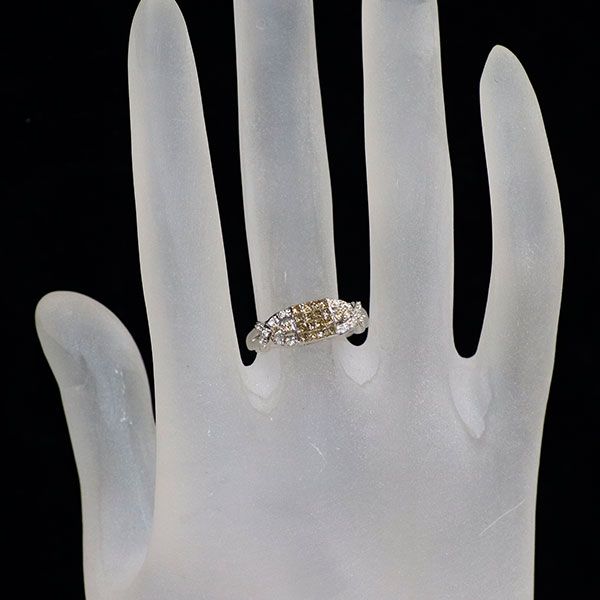 レ・エッセンシャル K18WG ダイヤモンド リング ミステリー