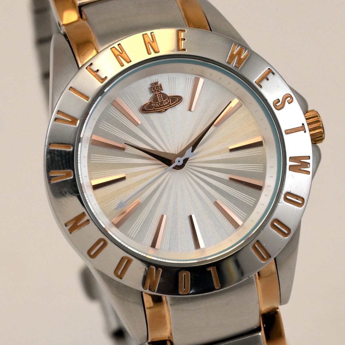 Vivienne Westwood ヴィヴィアン ウエストウッド ユニセックス 女性 腕時計 2トーン 34mm コンビ ベルト VV099RSSL き